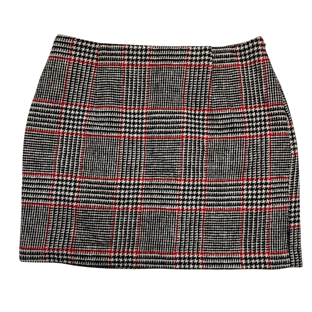 Forever 21 Black Red Plaid Preppy Y2K Academia Schoolgirl Mini‎ Skirt Size S